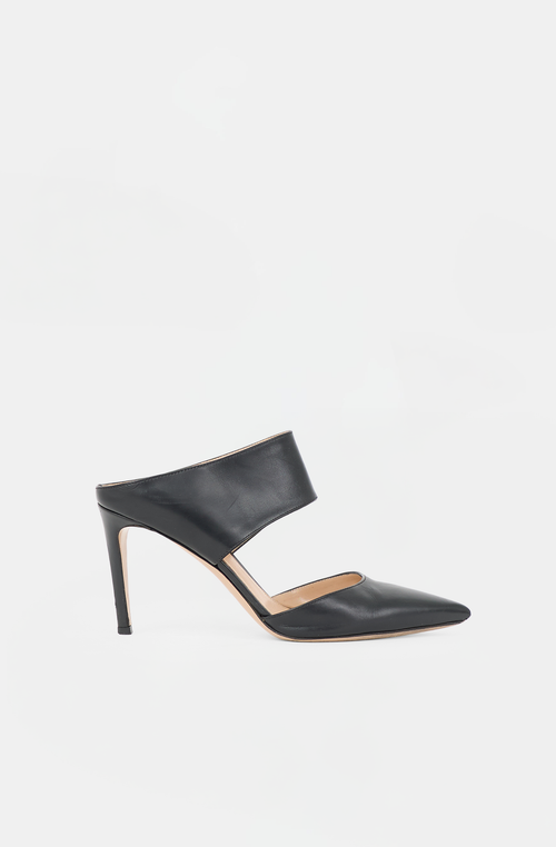 Gianvito Rossi Leather Cutout Mule