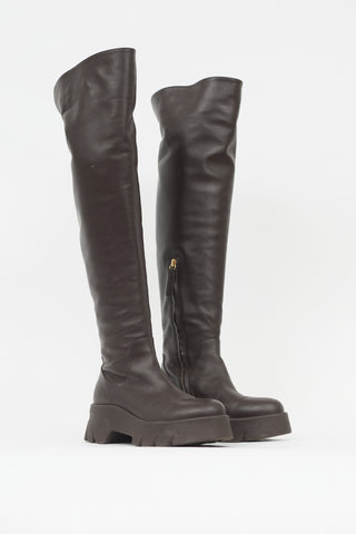 Gianvito Rossi Leather Knee High Boot
