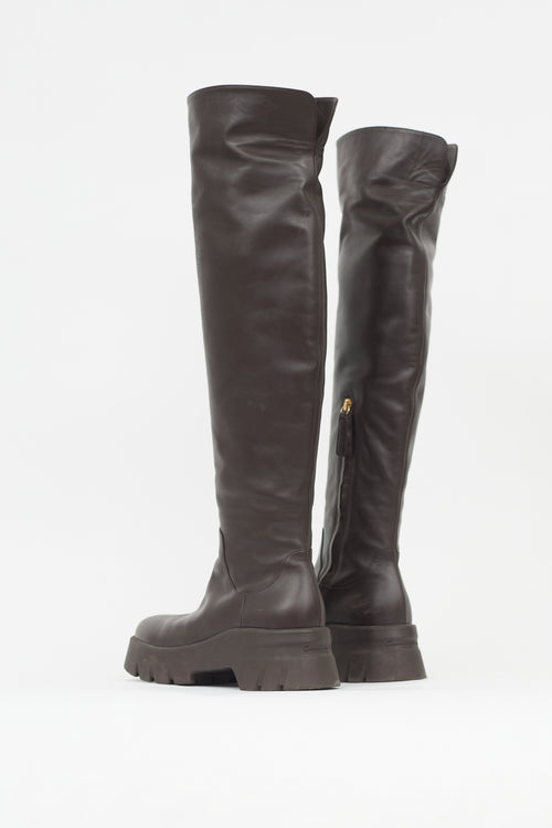 Gianvito Rossi Leather Knee High Boot