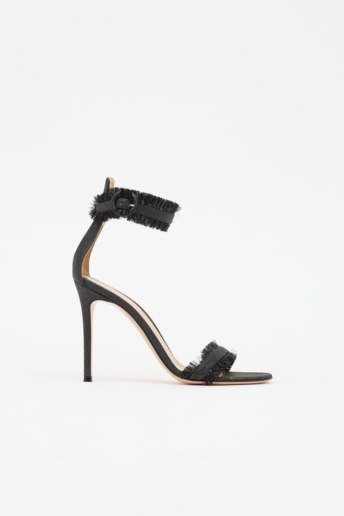 Gianvito Rossi Leather Tinsel Lola Sandal