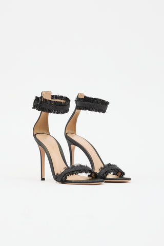 Gianvito Rossi Leather Tinsel Lola Sandal