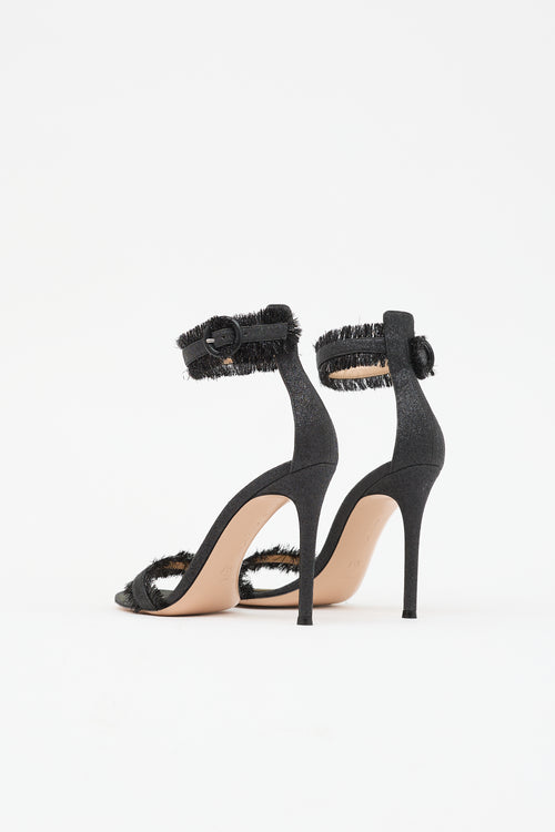 Gianvito Rossi Leather Tinsel Lola Sandal