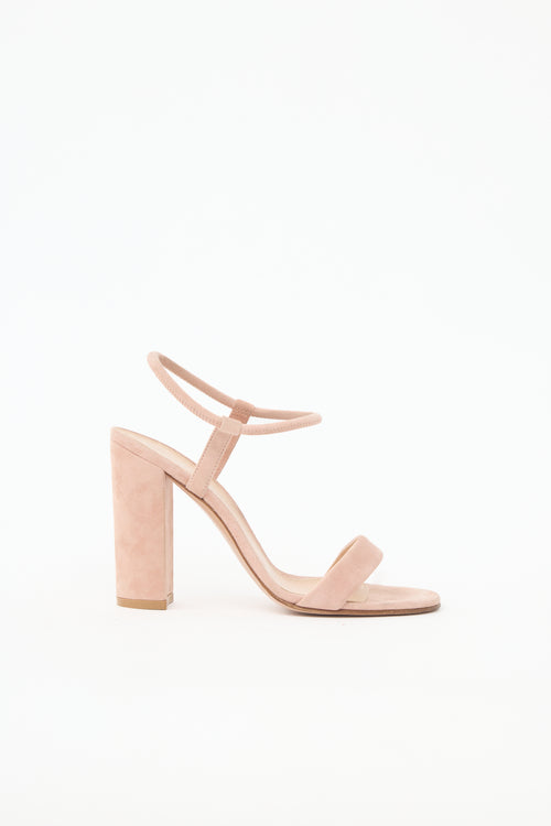 Gianvito Rossi Suede Ankle Strap Sandal
