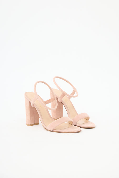 Gianvito Rossi Suede Ankle Strap Sandal