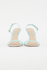 Gianvito Rossi Teal Patent Leather Square Toe Heel