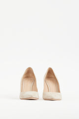 Gianvito Rossi Beige Suede Gianvito 85 Pump