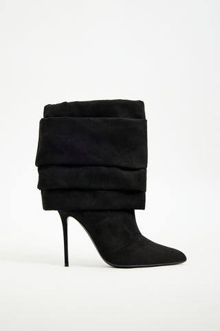 Giuseppe Zanotti Black Suede Evrin Slouchy Boot