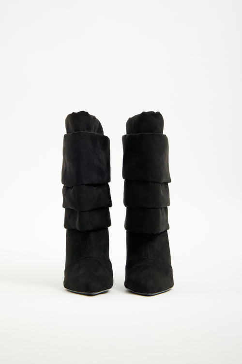 Giuseppe Zanotti Black Suede Evrin Slouchy Boot