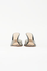 Gianvito Rossi Black Patent Elle Heeled Sandal