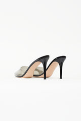 Gianvito Rossi Black Patent Elle Heeled Sandal