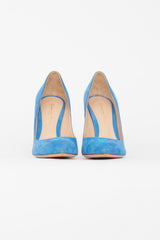 Gianvito Rossi Blue Suede Gianvito 105 Pump