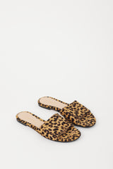 Gianvito Rossi Brown & Beige Patterned Hair Slide