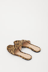 Gianvito Rossi Brown & Beige Patterned Hair Slide