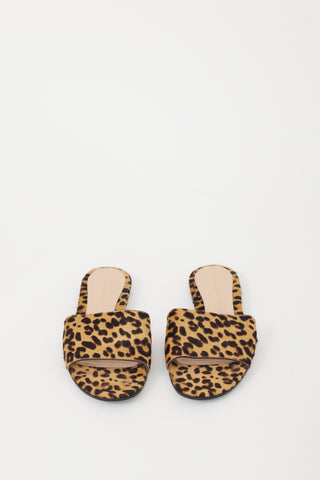 Gianvito Rossi Brown & Beige Patterned Hair Slide