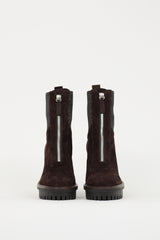 Gianvito Rossi Brown Suede Mason Lugged Boot