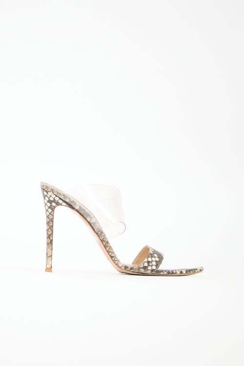 Gianvito Rossi Embossed Elle Mule