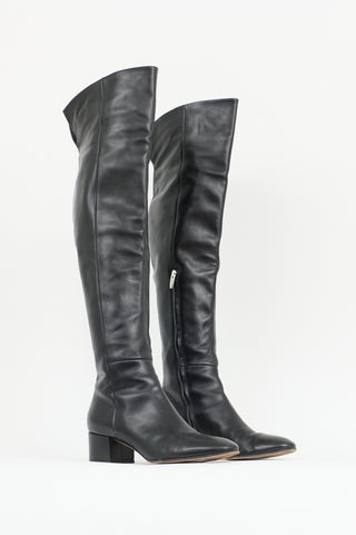 Gianvito Rossi Leather Thigh High Boot