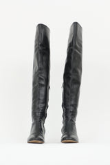 Gianvito Rossi Leather Thigh High Boot