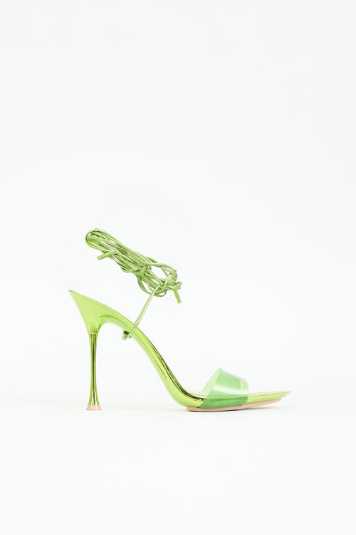 Gianvito Rossi Leather & PVC Glass Sandal