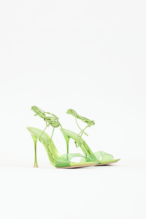 Gianvito Rossi Leather & PVC Glass Sandal