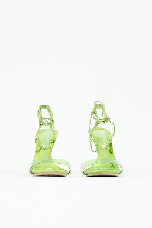 Gianvito Rossi Leather & PVC Glass Sandal