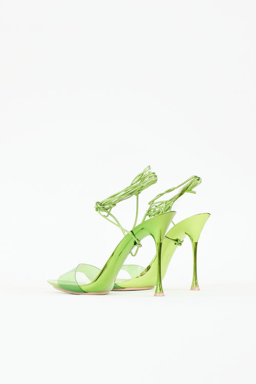 Gianvito Rossi Leather & PVC Glass Sandal