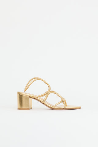 Gianvito Rossi Metallic Leather Sandal