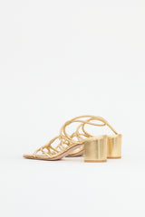 Gianvito Rossi Metallic Leather Sandal