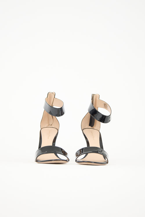 Gianvito Rossi Patent Ankle Strap  Sandals