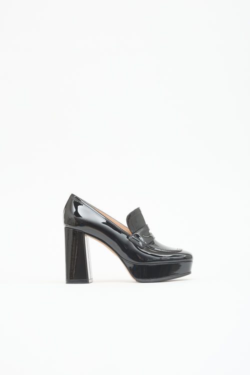 Gianvito Rossi Patent Penny Loafer Pump