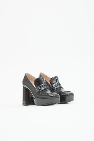 Gianvito Rossi Patent Penny Loafer Pump
