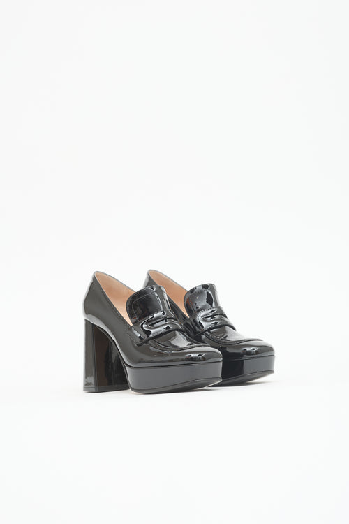Gianvito Rossi Patent Penny Loafer Pump