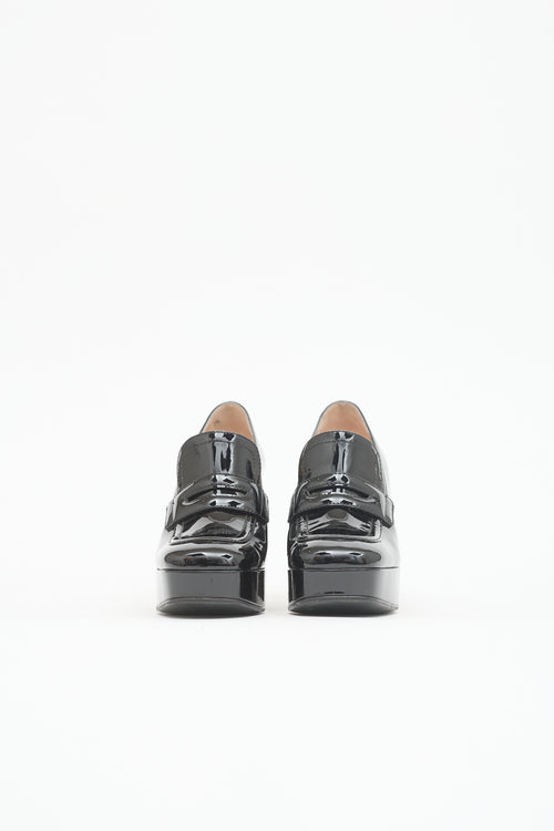 Gianvito Rossi Patent Penny Loafer Pump