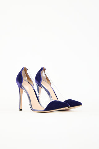  Purple Velvet & PVC Plexi Pump