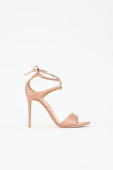Gianvito Rossi Satin Ankle Tie Sandal