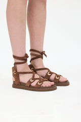 Gianvito Rossi Suede Ibiza Sandal