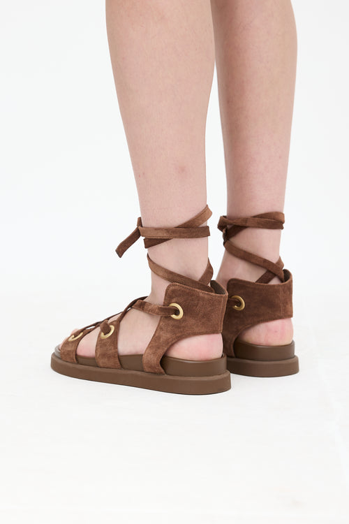 Gianvito Rossi Suede Ibiza Sandal