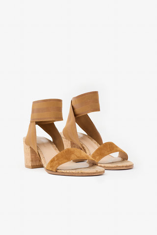 Gianvito Rossi Suede & Cork Hailee Sandal