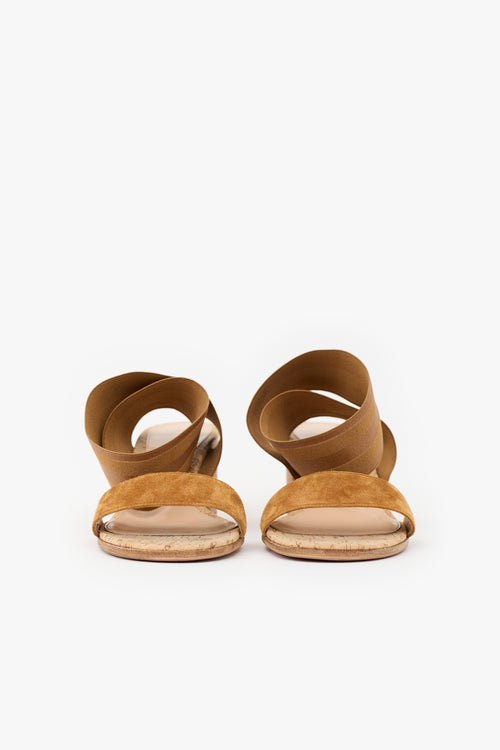 Gianvito Rossi Suede & Cork Hailee Sandal