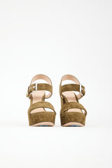 Gianvito Rossi Suede Gina Platform Sandal