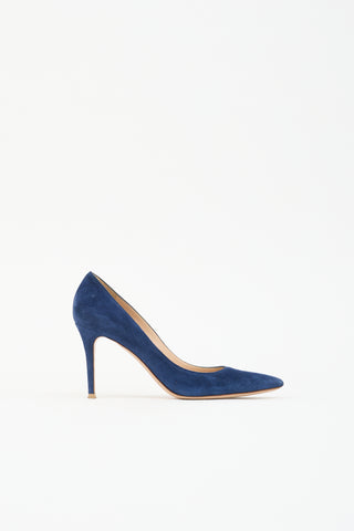 Gianvito Rossi Suede Pointed Toe Pump