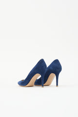 Gianvito Rossi Suede Pointed Toe Pump