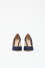 Gianvito Rossi Suede Pointed Toe Pump