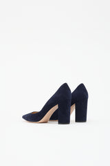 Gianvito Rossi Suede Pointed Toe Pump