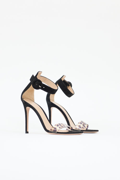 Gianvito Rossi Suede & Printed PVC Sandal