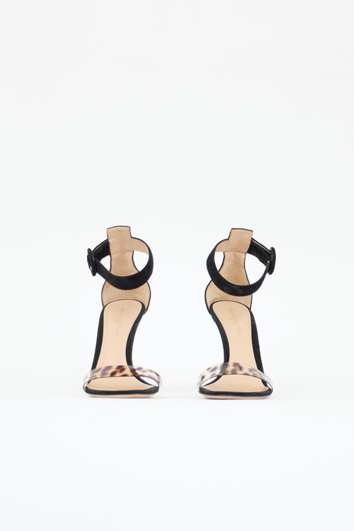 Gianvito Rossi Suede & Printed PVC Sandal