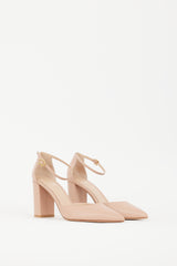 Gianvito Rossi Beige Leather Ribbon D'Orsay 90mm Pump