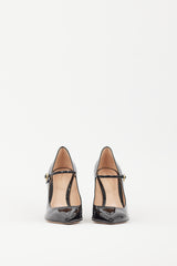 Gianvito Rossi Black Patent Ribbon Mary Jane 110mm Pump