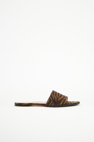 Gianvito Rossi Suede Printed Slide