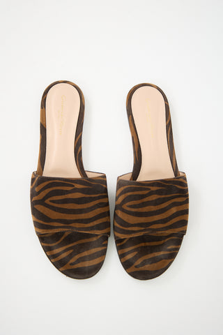Gianvito Rossi Suede Printed Slide